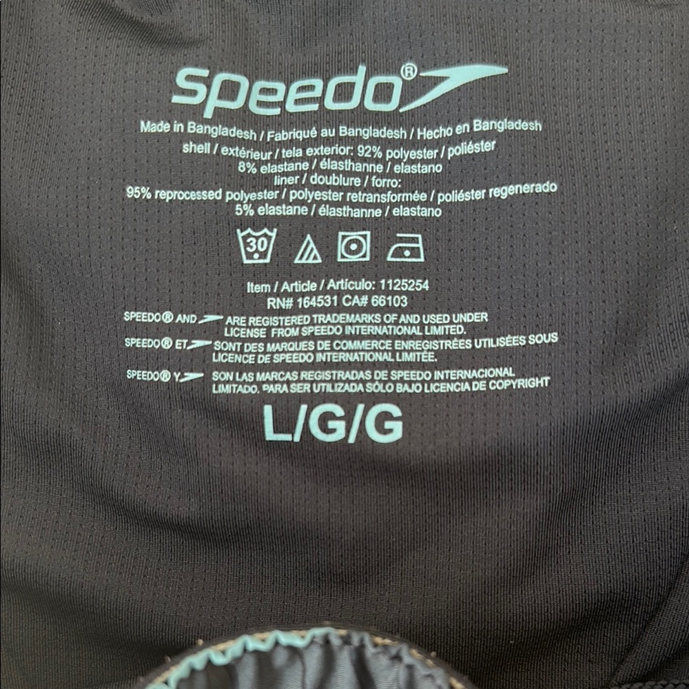 Speedo Blue and Orange Tropical Swim Shorts - Picture 6 of 6